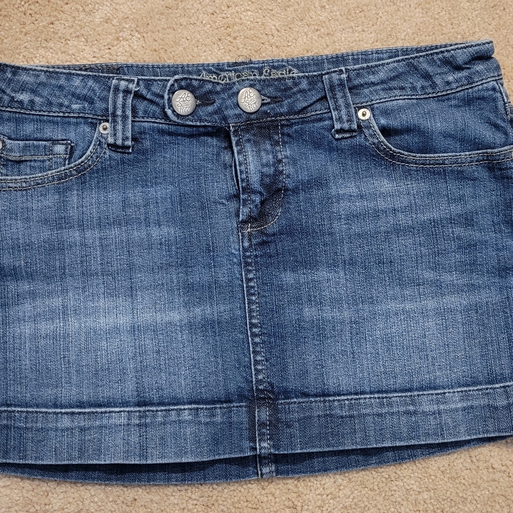 Denim mini skirt